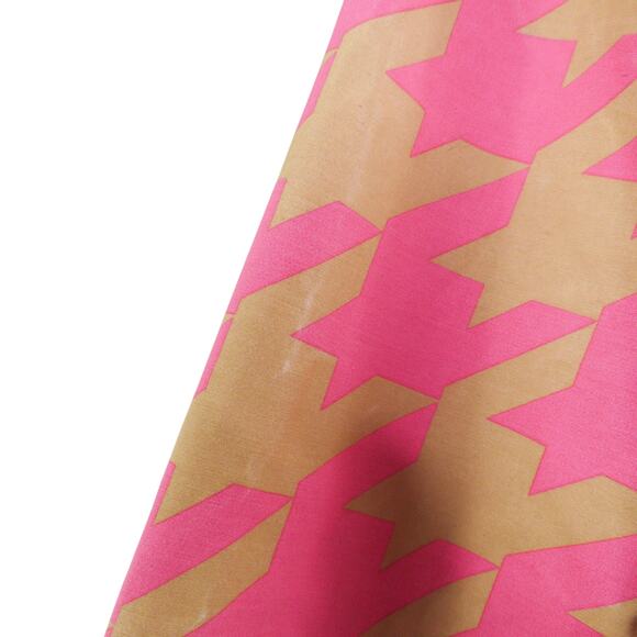 Isaac Mizrahi Pink Plaid Houndstooth Trenchcoat Jacket Coat Large Barbiecore - Picture 9 of 12